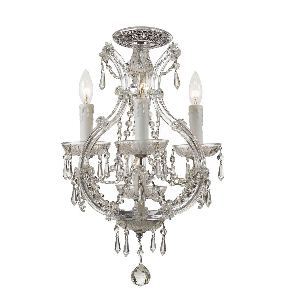 Crystorama Maria Theresa 4 Light Elements Crystal Polished Chrome Ceiling Mount