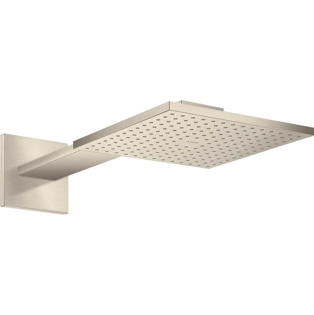 Axor ShowerSolutions Showerhead 250 Square 2- Jet with Showerarm Trim, 1.75 GPM in Brushed Nickel