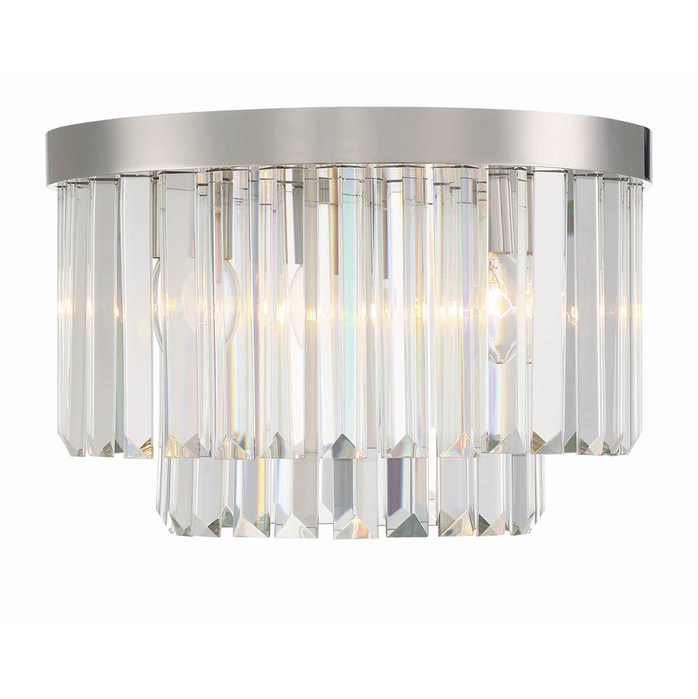 Crystorama Hayes 4 Light Polished Nickel Ceiling Mount