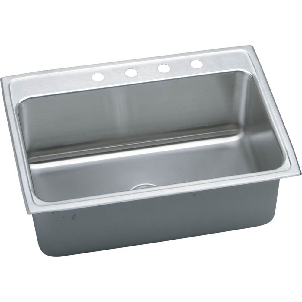 Elkay Lustertone Classic Stainless Steel 31'' x 22'' x 10-1/8'', 1-Hole Single Bowl Drop-in Sink with Quick-clip