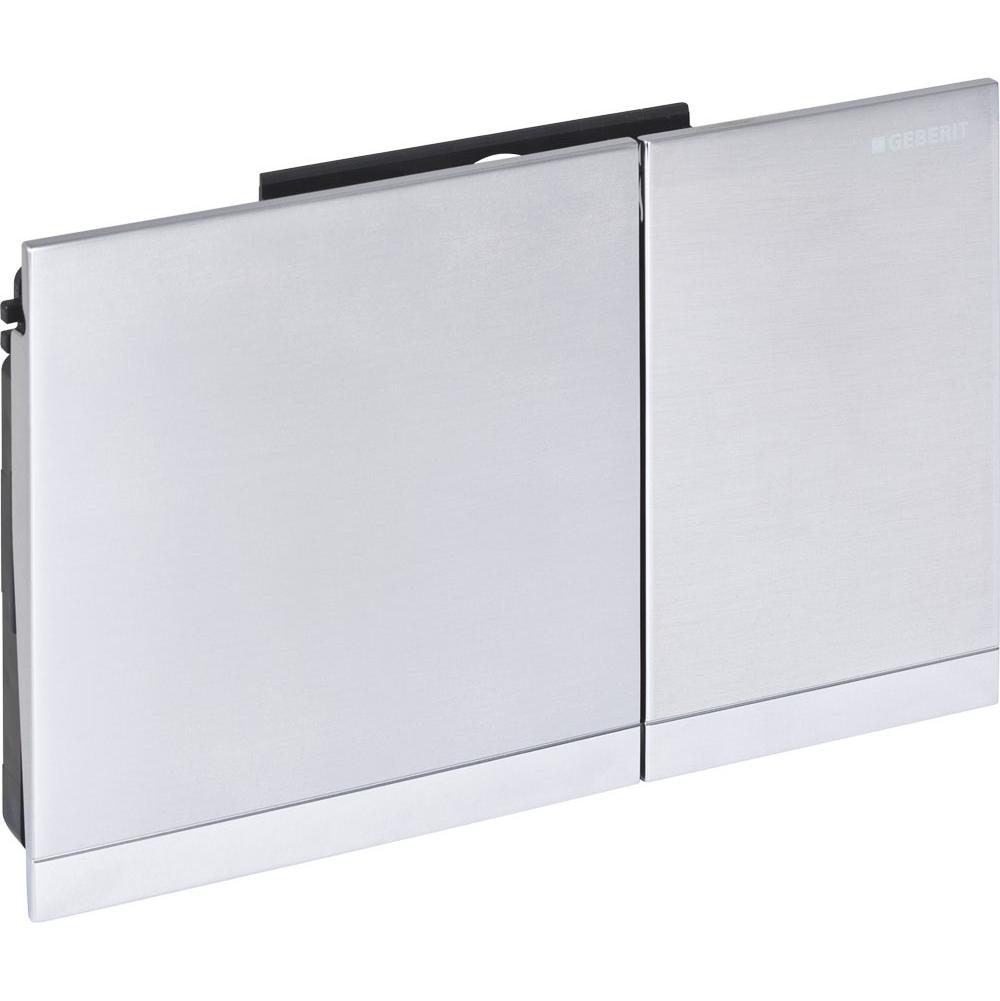 Geberit Geberit actuator plate Sigma60 for dual flush, ready-to-fit set: chrome-plated, brushed, easy-to-clean coated, bright chrome-plated