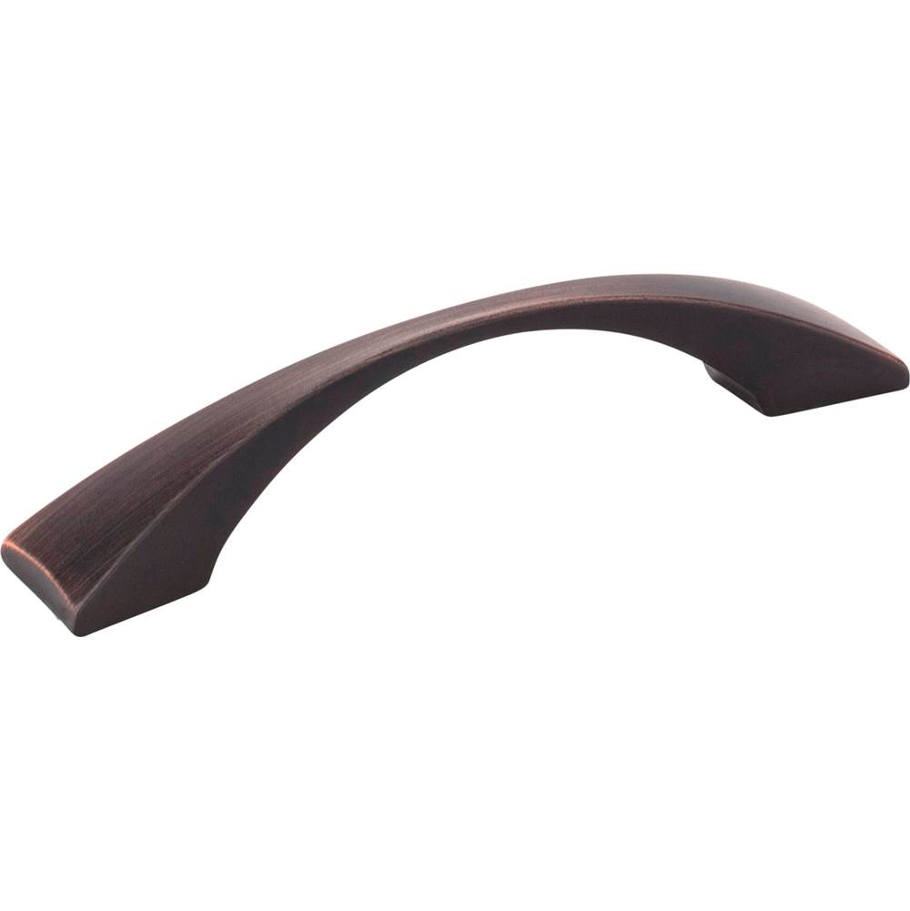 Hardware Resources 96 mm Center-to-Center Brushed Oil Rubbed Bronze Square Glendale Cabinet Pull