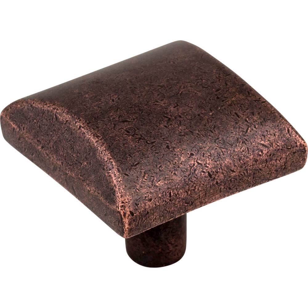 Hardware Resources 1-1/8'' Overall Length Distressed Oil Rubbed Bronze Square Glendale Cabinet Knob
