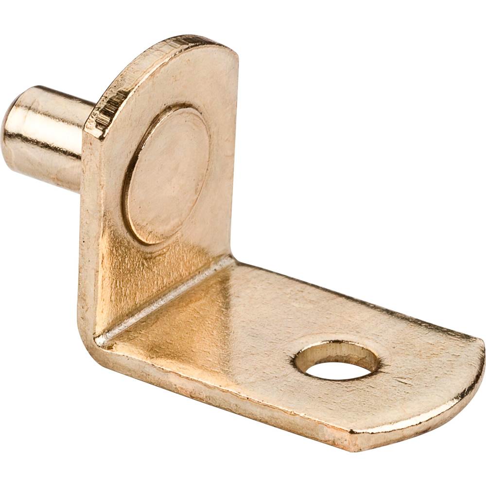 Hardware Resources Polished Brass 5 mm Pin Angled Shelf Support with 3/4'' Arm and 1/8'' Hole - Priced and Sold by the Thousand