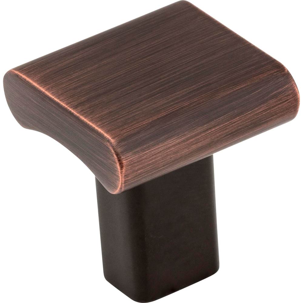 Hardware Resources 1'' Overall Length Brushed Oil Rubbed Bronze Square Park Cabinet Knob