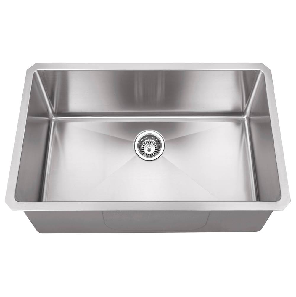 Hardware Resources 32'' L x 19'' W x 10'' D Undermount 16 Gauge Stainless Steel Single Bowl Sink