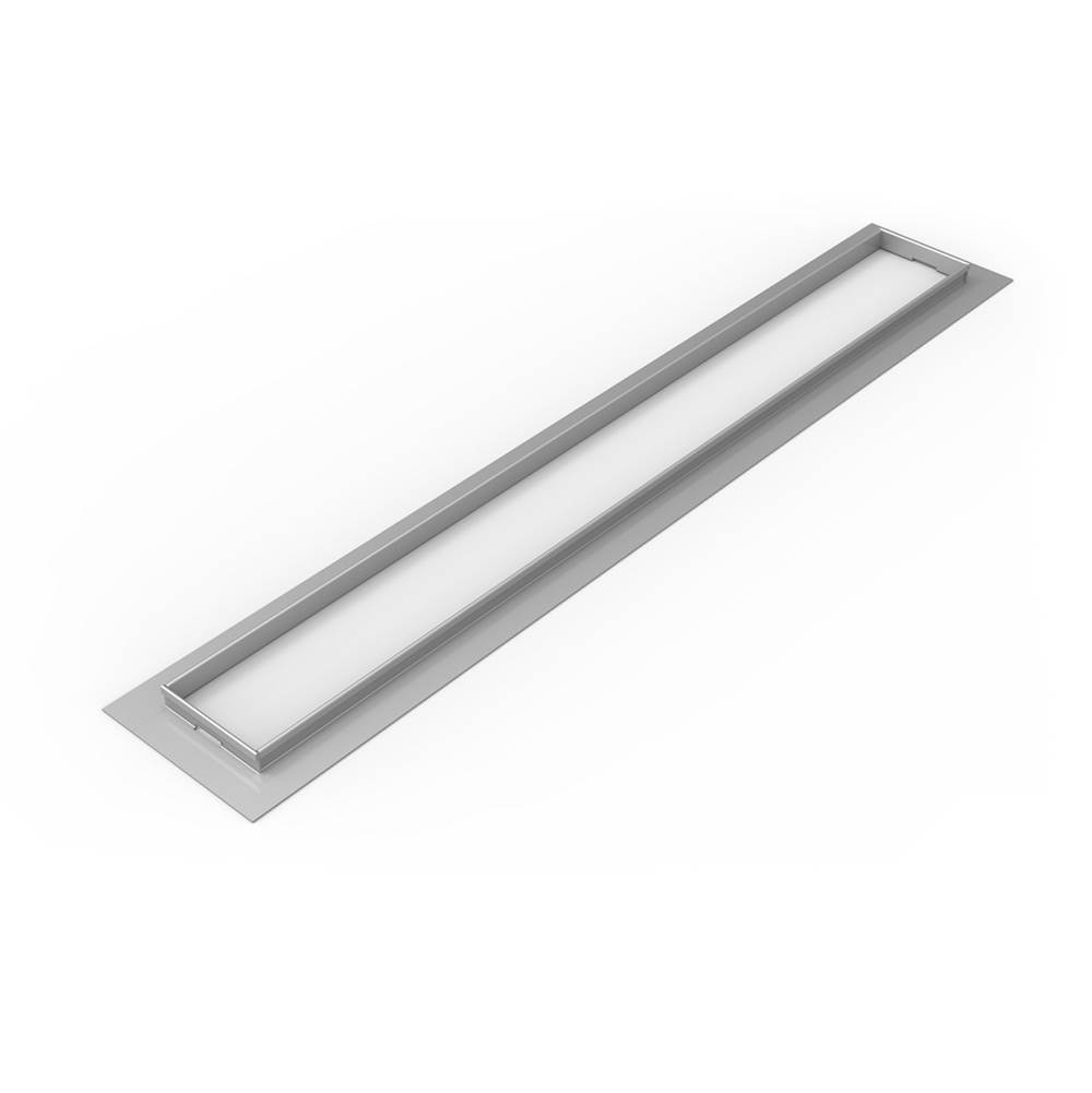 Infinity Drain 32'' Length x 1/2'' Height Clamping Collar in polished stainless for Universal Infinity Drain™