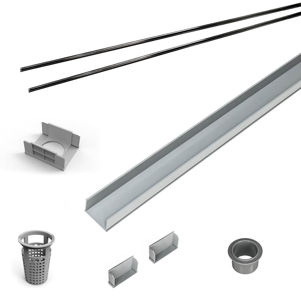 Infinity Drain 36'' Rough Only Kit for S-AG 65, S-DG 65, and S-TIF 65 series. Includes PVC Components and Channel Trim