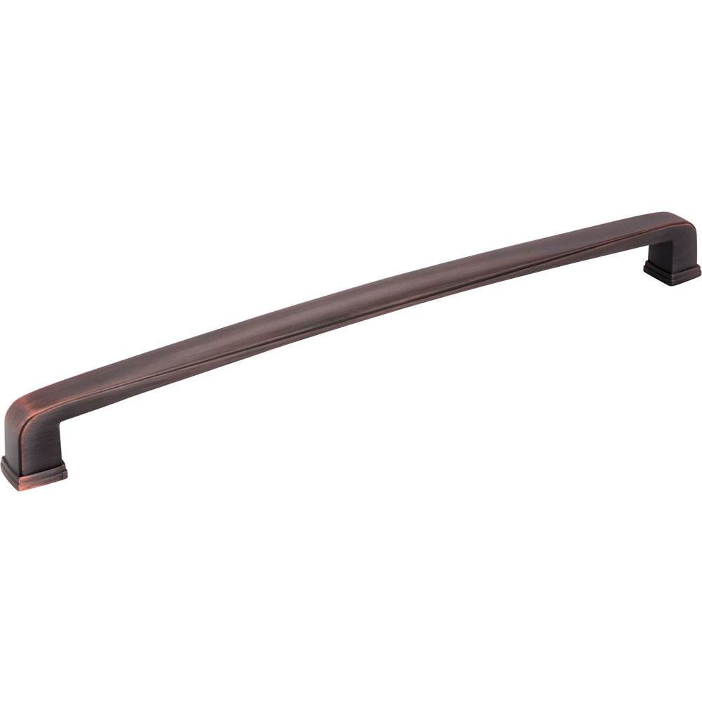 Jeffrey Alexander 12'' Center-to-Center Brushed Oil Rubbed Bronze Square Milan 1 Appliance Handle