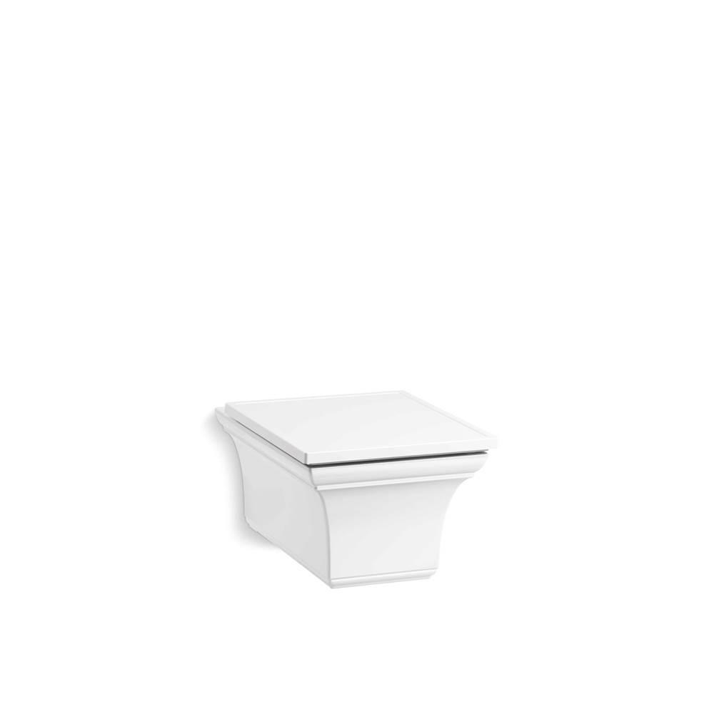 Kohler Memoirs® Wall-hung compact elongated dual-flush toilet bowl with slow close seat