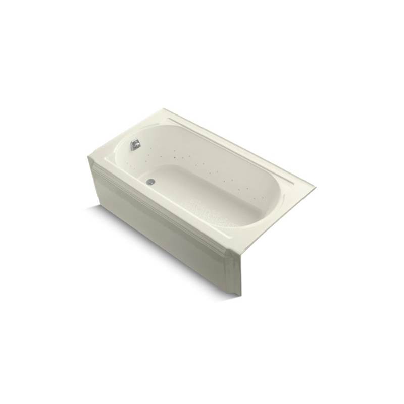 Kohler Memoirs® 60'' x 33-3/4'' alcove BubbleMassage™ air bath with Biscuit airjet color finish and left-hand drain