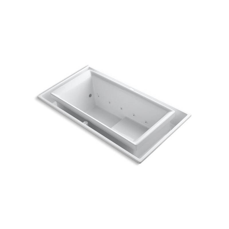 Kohler sok® 63'' x 31-1/2'' drop-in Effervescence bath with chromatherapy and right-hand drain