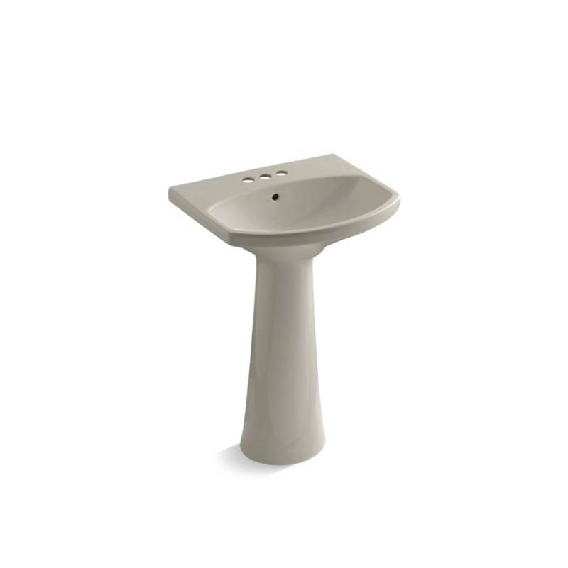 Kohler Cimarron® Pedestal bathroom sink with 4'' centerset faucet holes