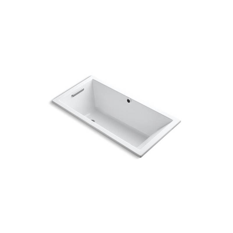 Kohler Underscore® Rectangle 60'' x 30'' drop-in bath with Bask® heated surface and reversible drain