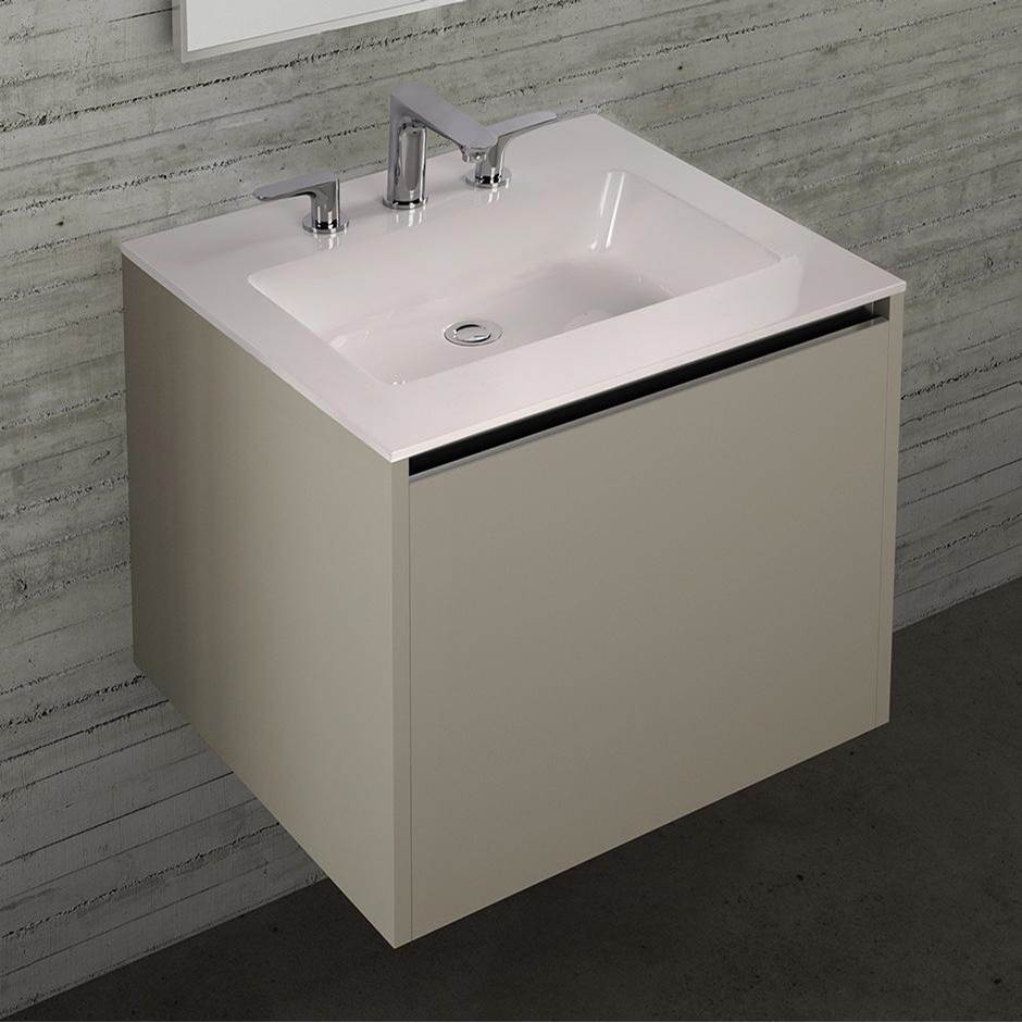 Lacava Vanity top solid surface Bathroom Sink with overflow.