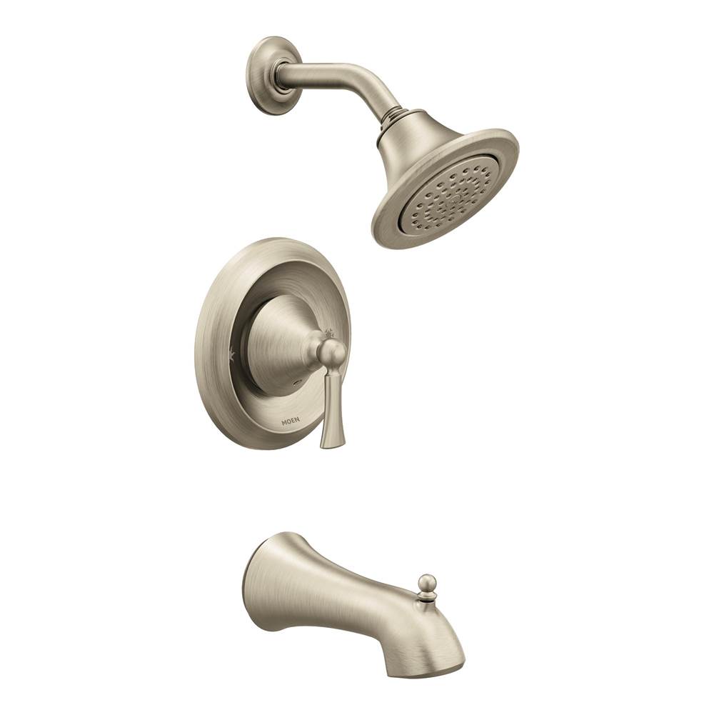 Moen Wynford Single-Handle 1-Spray Posi-Temp Tub and Shower Faucet Trim Kit in Brushed Nickel (Valve Sold Separately)