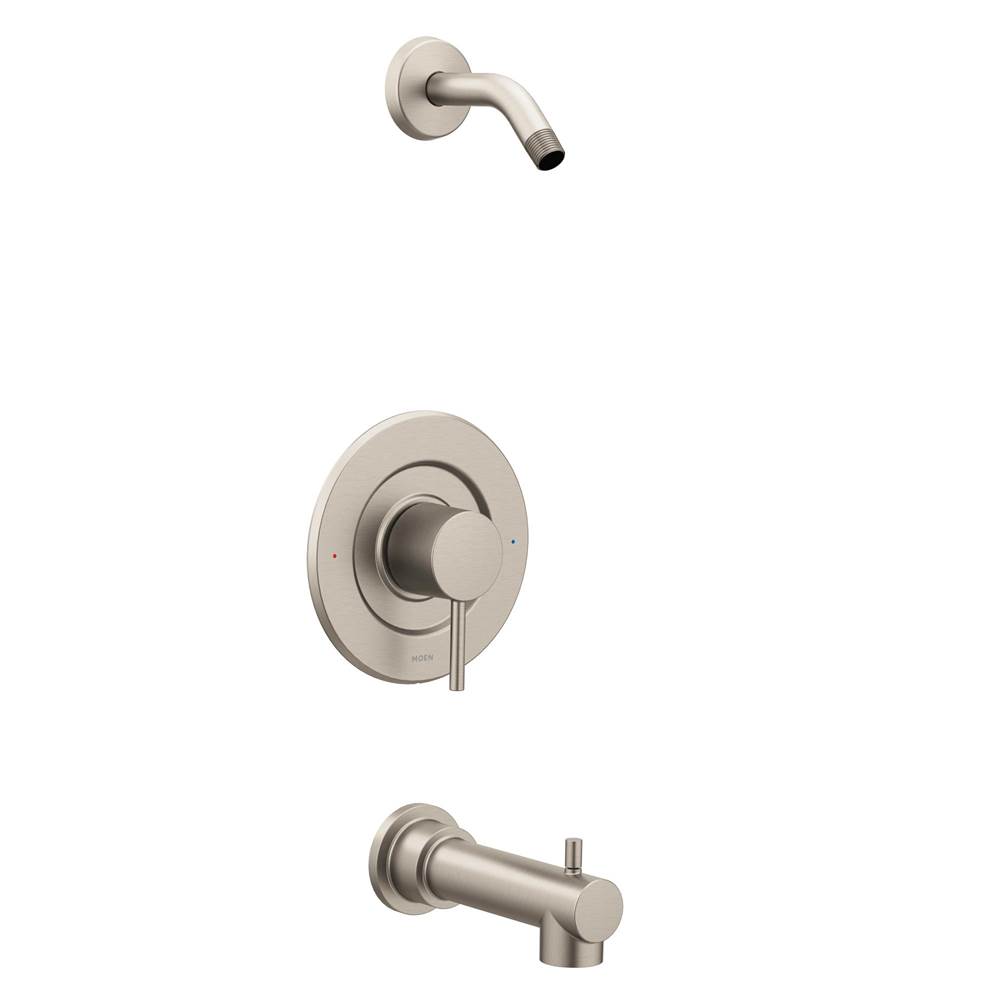 Moen Align Posi-Temp Pressure Balancing Modern Tub and Shower Trim Kit without Showerhead Valve Required, Brushed Nickel