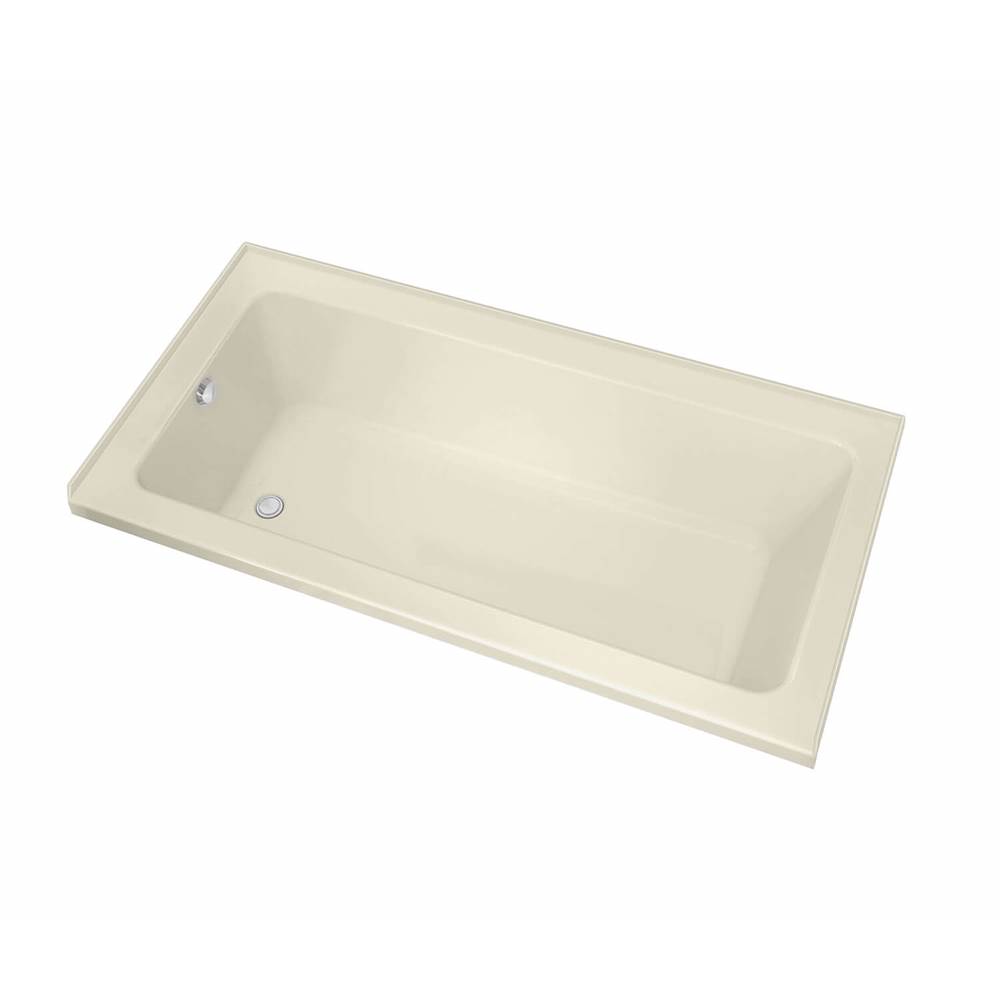 Maax Pose 6032 IF Acrylic Alcove Right-Hand Drain Whirlpool Bathtub in Bone