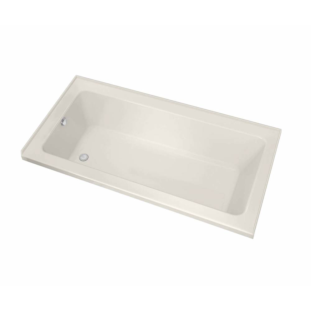 Maax Pose 7242 IF Acrylic Alcove Right-Hand Drain Aeroeffect Bathtub in Biscuit