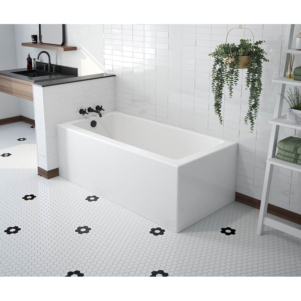 Maax Mackenzie Corner 6030 AcrylX Corner Right-Hand Drain Bathtub in White