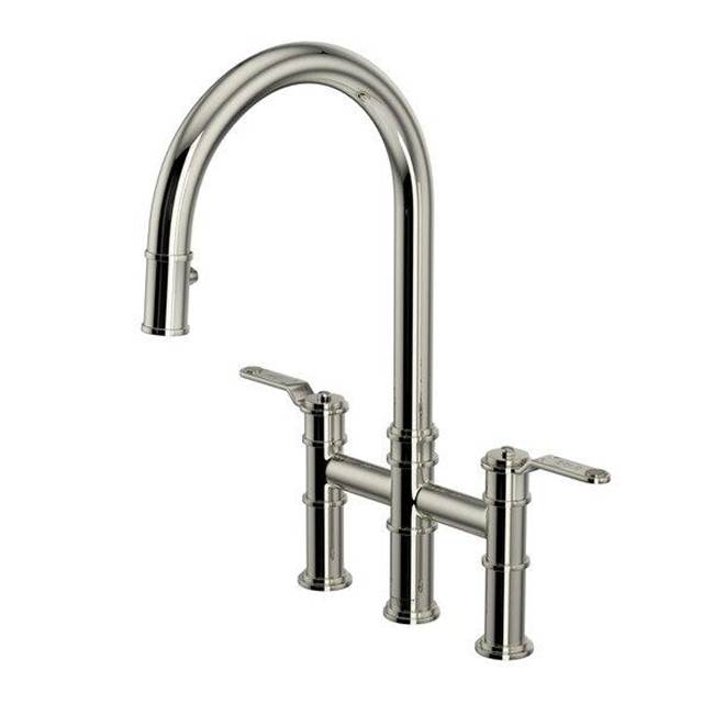 Rohl Armstrong™ Pull-Down Bridge Kitchen Faucet With C-Spout