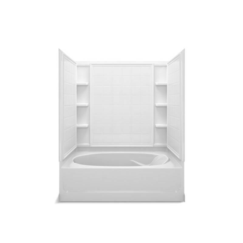 Sterling Plumbing Ensemble™ 60-1/4'' x 42'' bath/shower with left-hand above-floor drain and Aging in Place backerboards