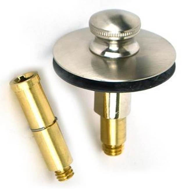 Watco Manufacturing Push Pull Replacement Stopper With 5/16 And 3/8 Pins Brushed Nickel