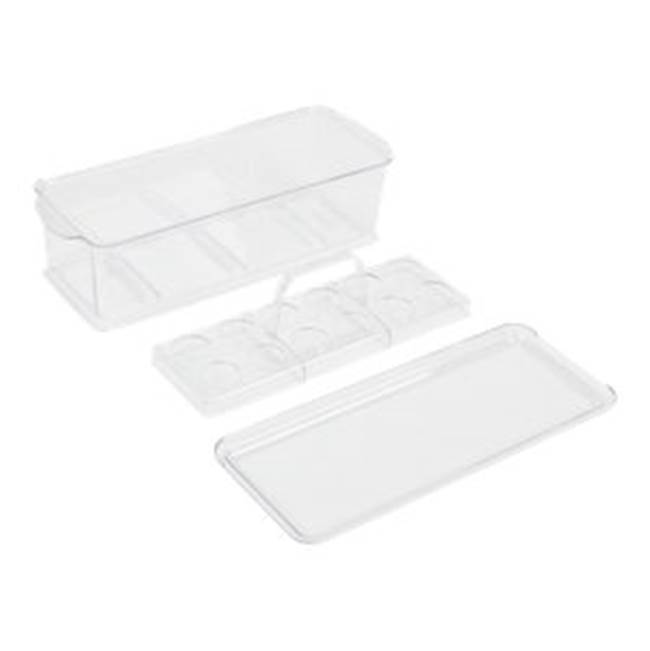 Whirlpool Refrigeration Egg Bin: 4-In H X 5 5/12-In L X 14-In D Plastic Egg Carrier With Lid And Bin, Color: Clear, Pkg: Box