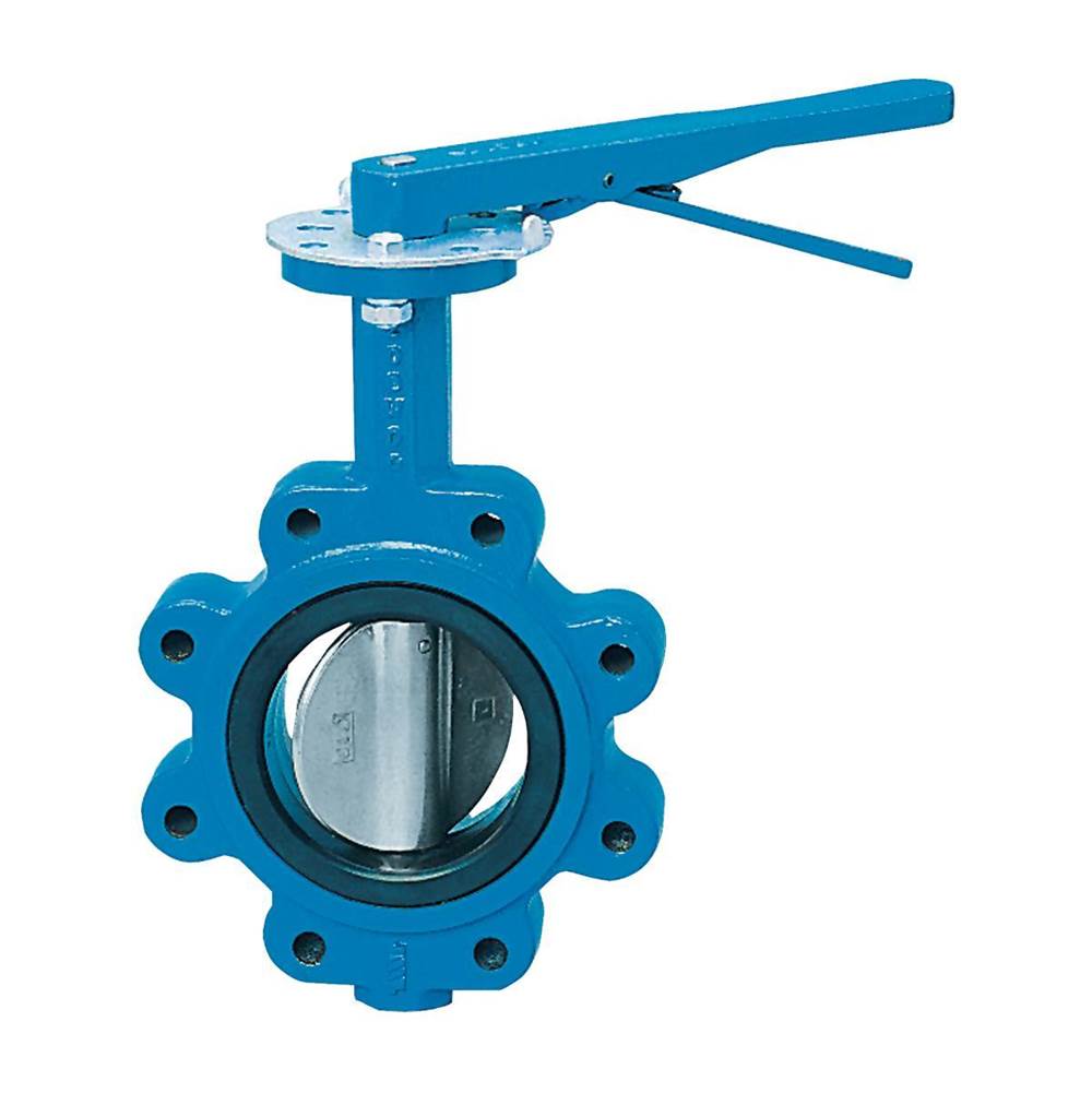 Watts 2 1/2 In Butterfly Valve, Full Lug, Ductile Iron Body, Aluminum Bronze Disc, 416 Ss Shaft, Buna-N Seat, Lever Handle