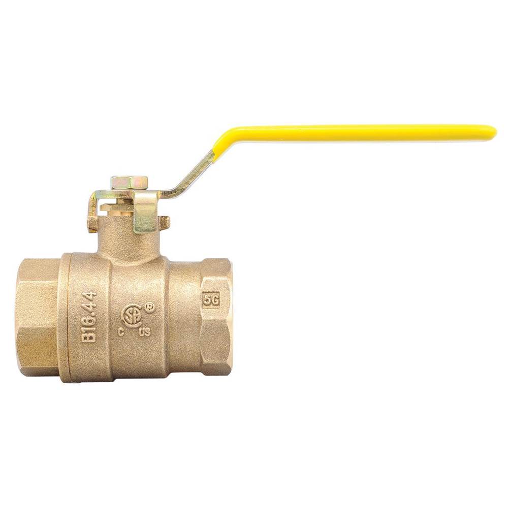 Watts 1 In Lead Free Brass 2-Piece Full Port Ball Valve with Threaded End Connection and Chrome Plated Brass Ball