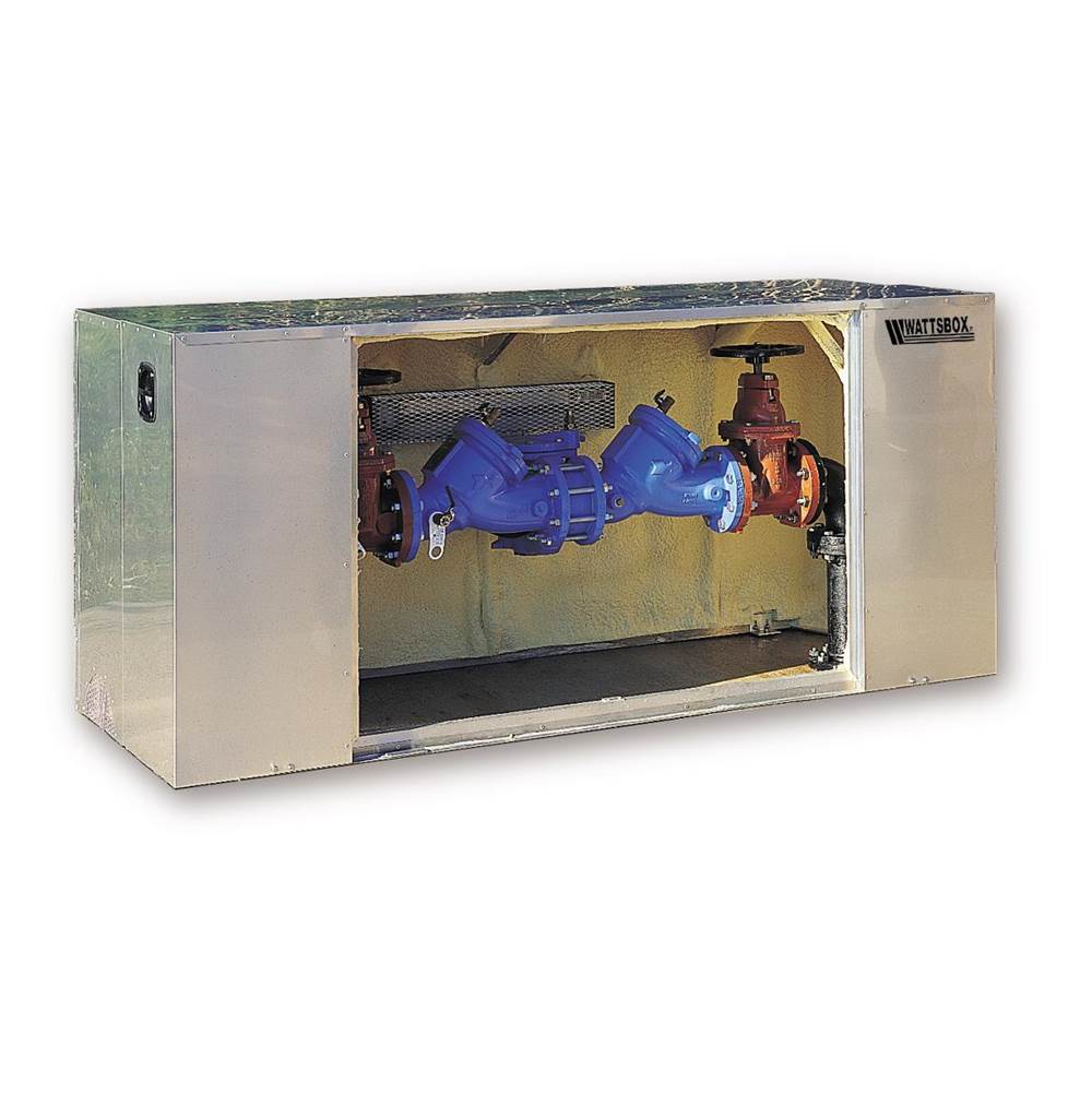 Watts 125 In X 36 In X 53 In Aluminum Protective Insulated Backflow Enclosure, Strainer